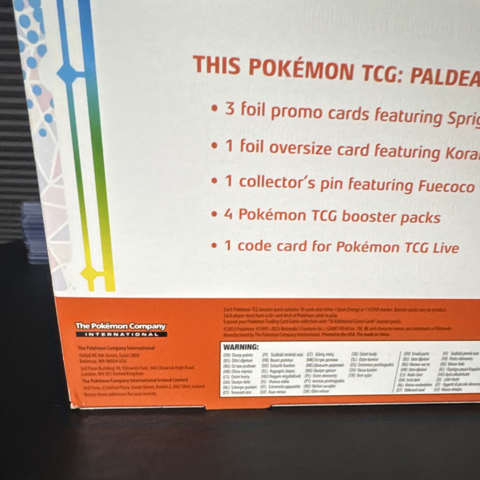 Pokémon Fuecoco Paldea Collection Box