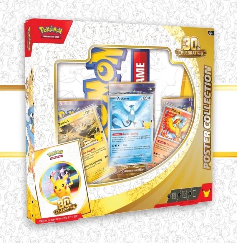 Pokémon TCG: 30th Anniversary Celebration Poster Collection Box New Celebrations