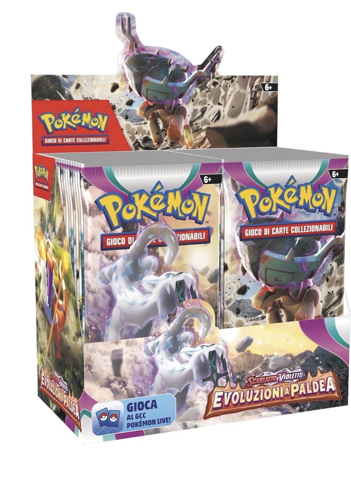 Pokemon booster box evolutions a paldea display magikarp ita italian 36 sachets