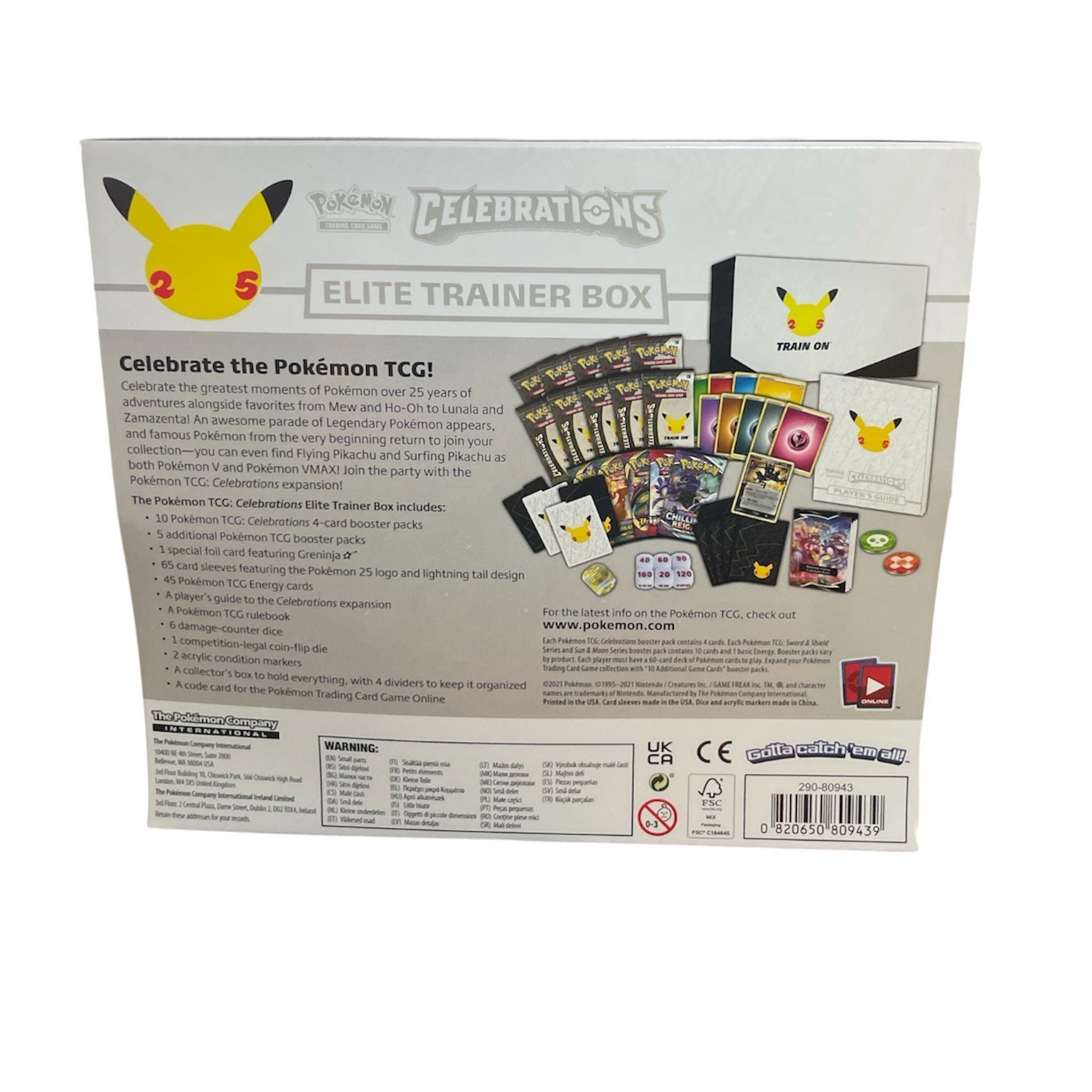 Pokémon Celebrations 25th Anniversary Elite Trainer Box – Factory-Sealed ETB
