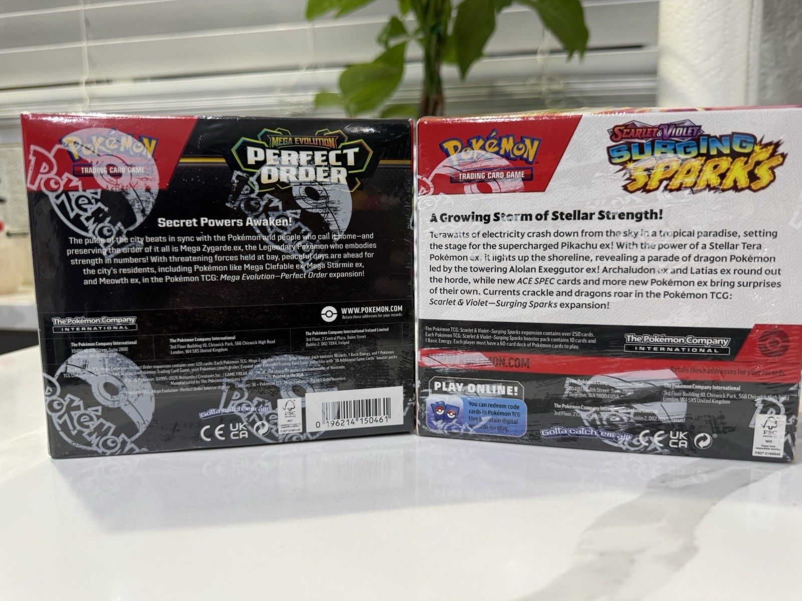 RARE AUTHENTIC POKEMON TCG PERFECT ORDER & SURGING SPARKS SEALED BOOSTER BOX