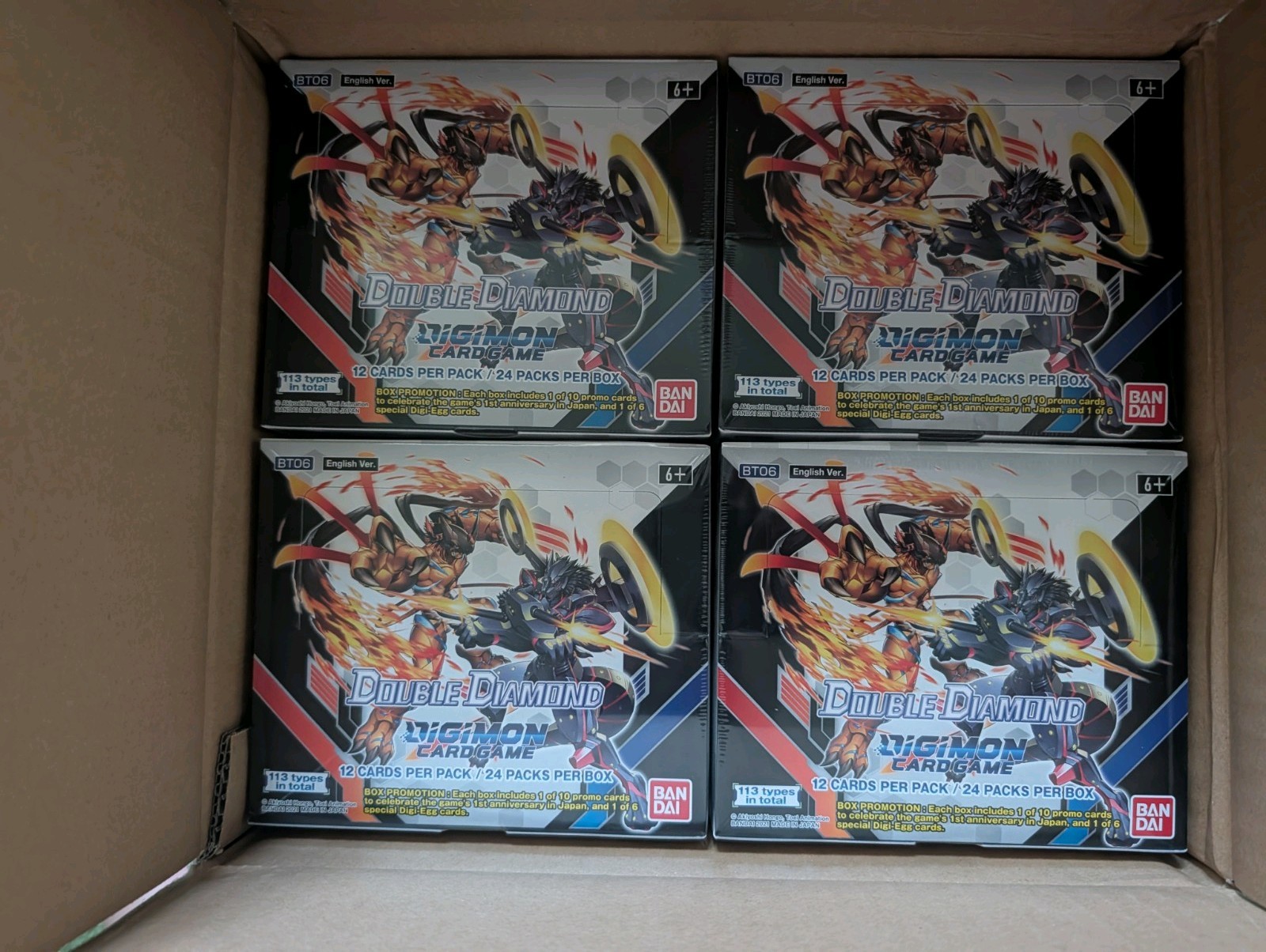 Digimon Double Diamond BT-06 English BOOSTER BOX (24 Packs) SEALED NEW TCG CCG