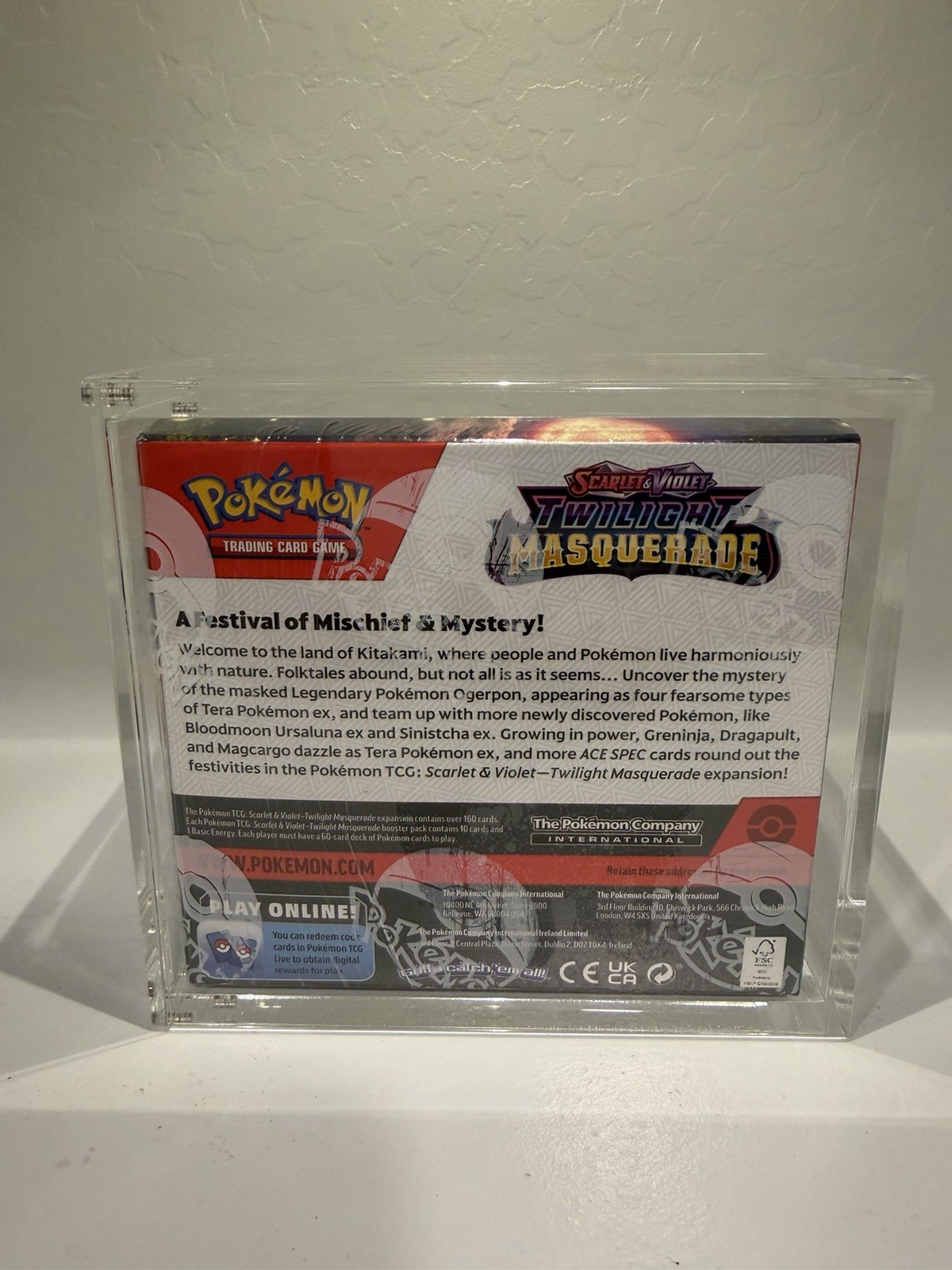 🔥Pokemon Twilight Masquerade🔥 Booster Box Factory Sealed + Acrylic Case