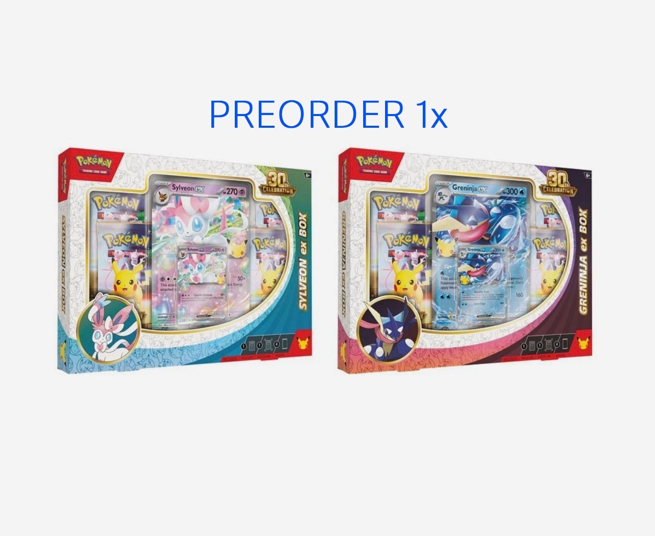 PRESALE 1x Pokemon TCG 30th Celebration Pokémon ex Box Ships 9/16