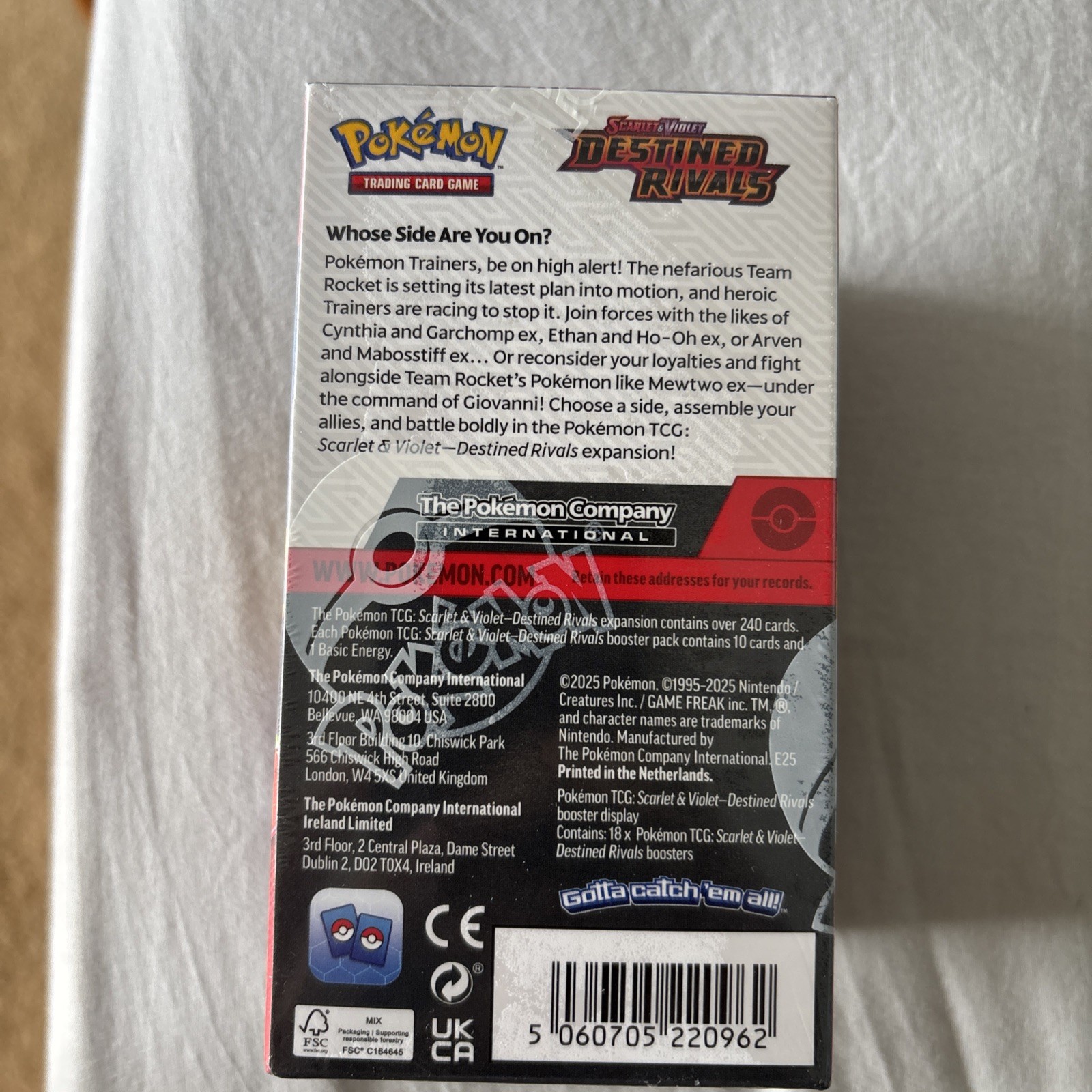 Pokémon TCG: Destined Rivals Half booster Box 18 Packs – New & Factory Sealed