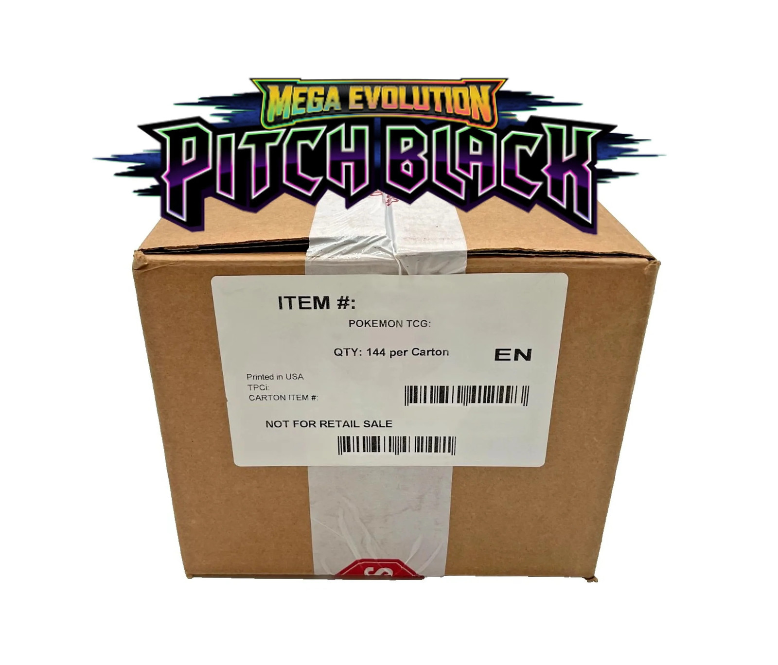 SLEEVED BOOSTER CASE [x144] Pitch Black ME05 Pokemon TCG