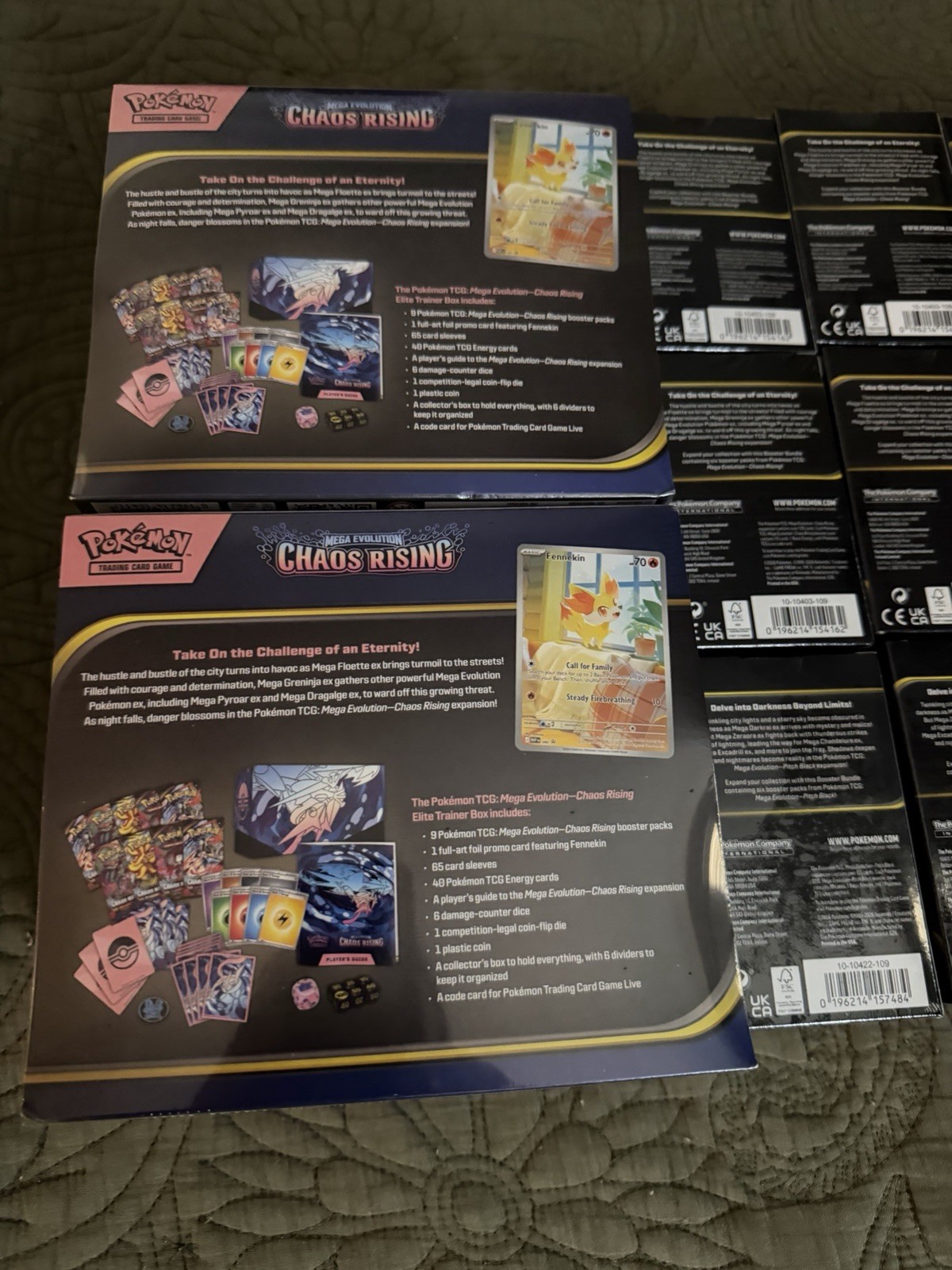 Pokemon Chaos Rising Pitch Black Booster Bundle Lot Of 12 + 4 ETB Brand New