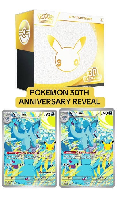 Pokémon 30th Anniversary Celebrations Elite Trainer Box ETB PRESALE SHIPS 9/16