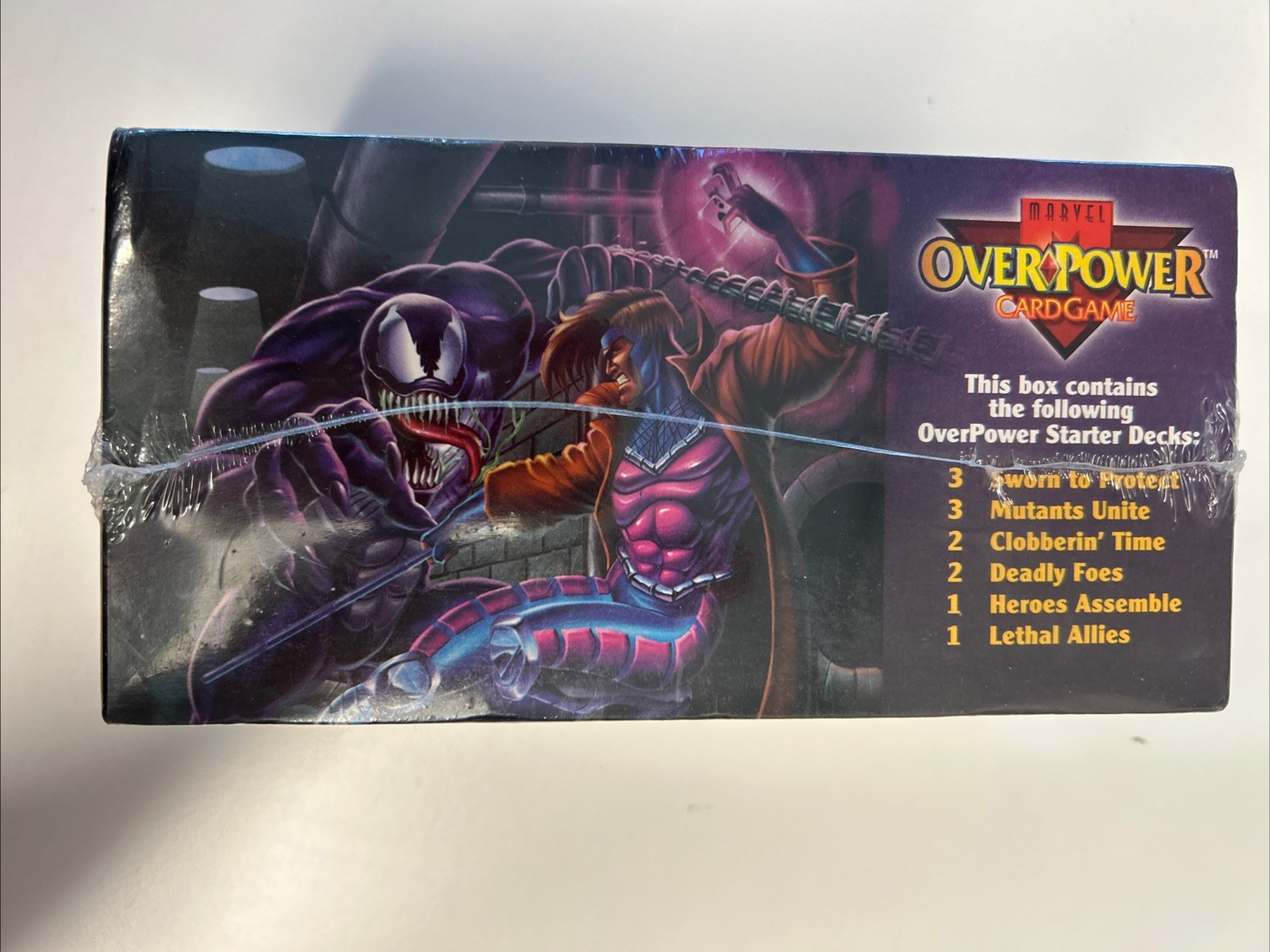 1995 Fleer Marvel OverPower Card Game Starter Deck Hobby Box Factory Sealed