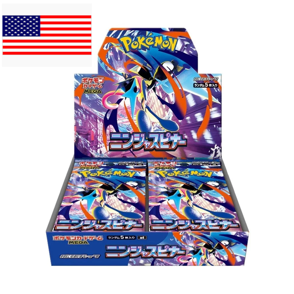 ON HAND US Seller Ninja Spinner Japanese Pokemon Card M4 Booster Box with Shrink