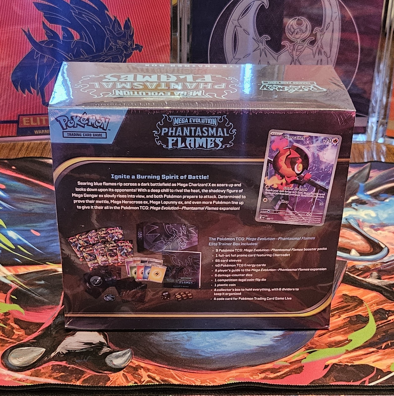 Pokémon TCG: Mega Evolution – Phantasmal Flames Elite Trainer Box (ETB) – Clean