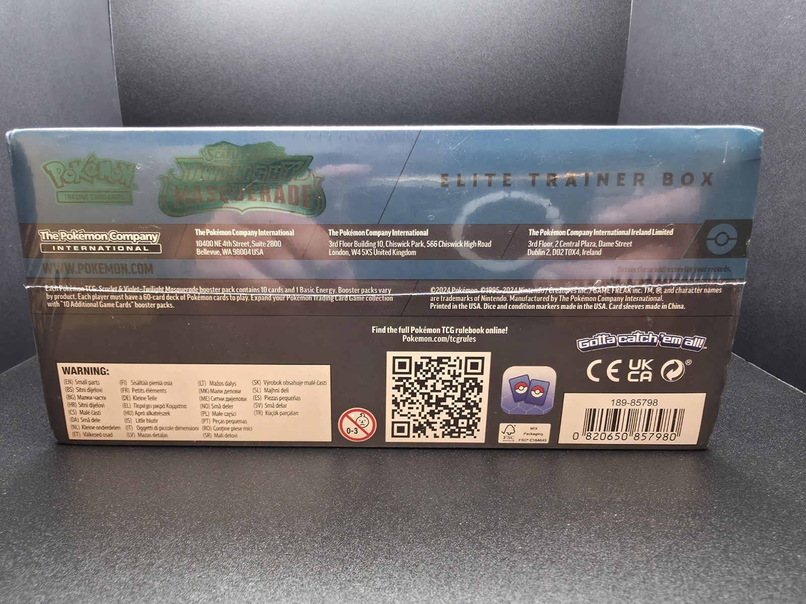 Pokemon Scarlet & Violet Twilight Masquerade Elite Trainer Box, Factory Sealed