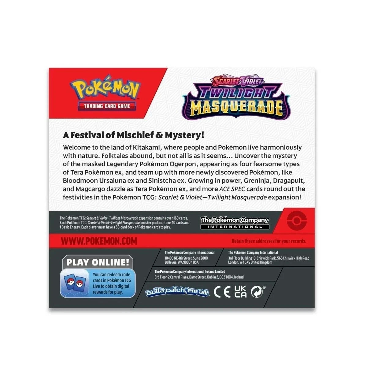 Pokemon TCG Twilight Masquerade Booster Box Factory Sealed