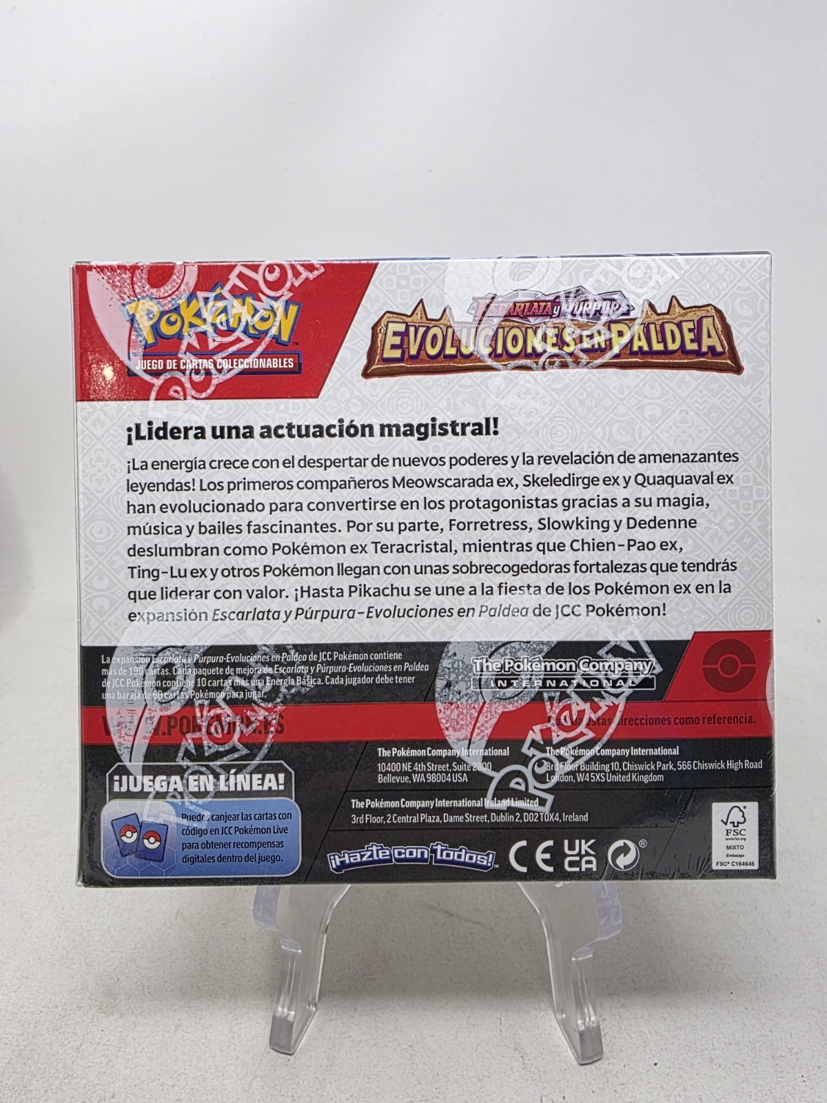 SPANISH Pokémon TCG Scarlet & Violet Paldea Evolved Booster Box – Factory Sealed