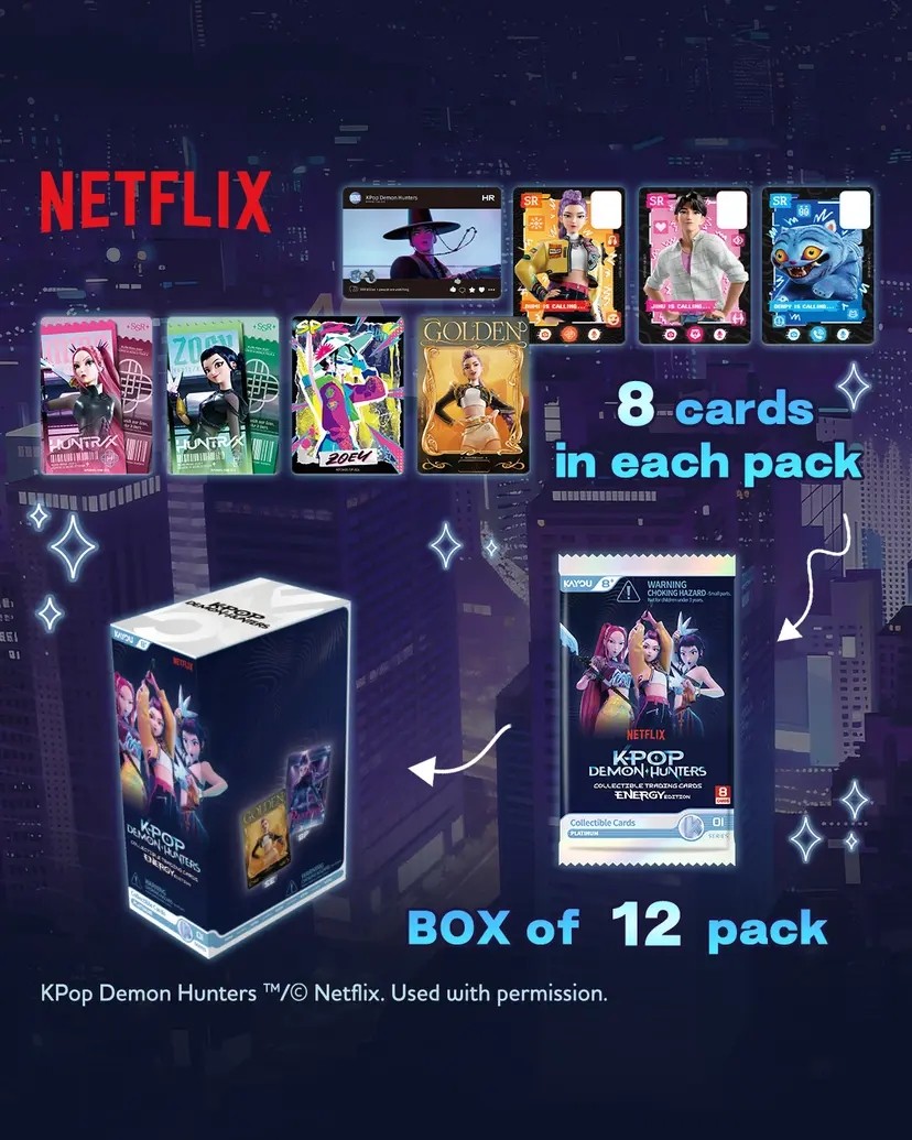FREE SHIP KAYOU Kpop Demon Hunters Energy Edition 4 Display Boxes +1 PROMO Card