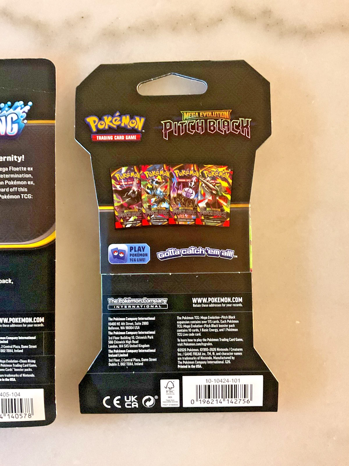 Pokemon Chaos Rising Blister Toxel Promo + 2 Pitch Black Booster Packs!