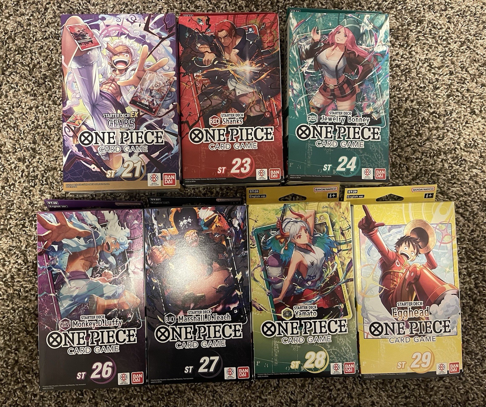 One Piece Tcg Starter Deck Lot