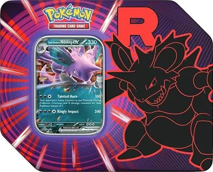 Pokemon TCG Destined Rivals Team Rocket Tin Set of 3 New/ Sealed