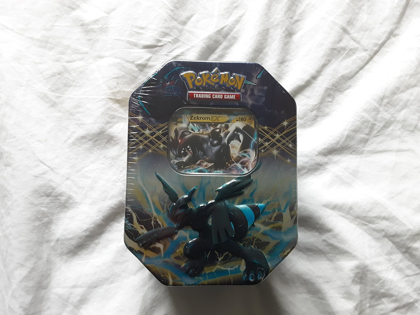 Brand New & Sealed Pokemon Zekrom EX 2012 Tin (Black & White Era Packs)