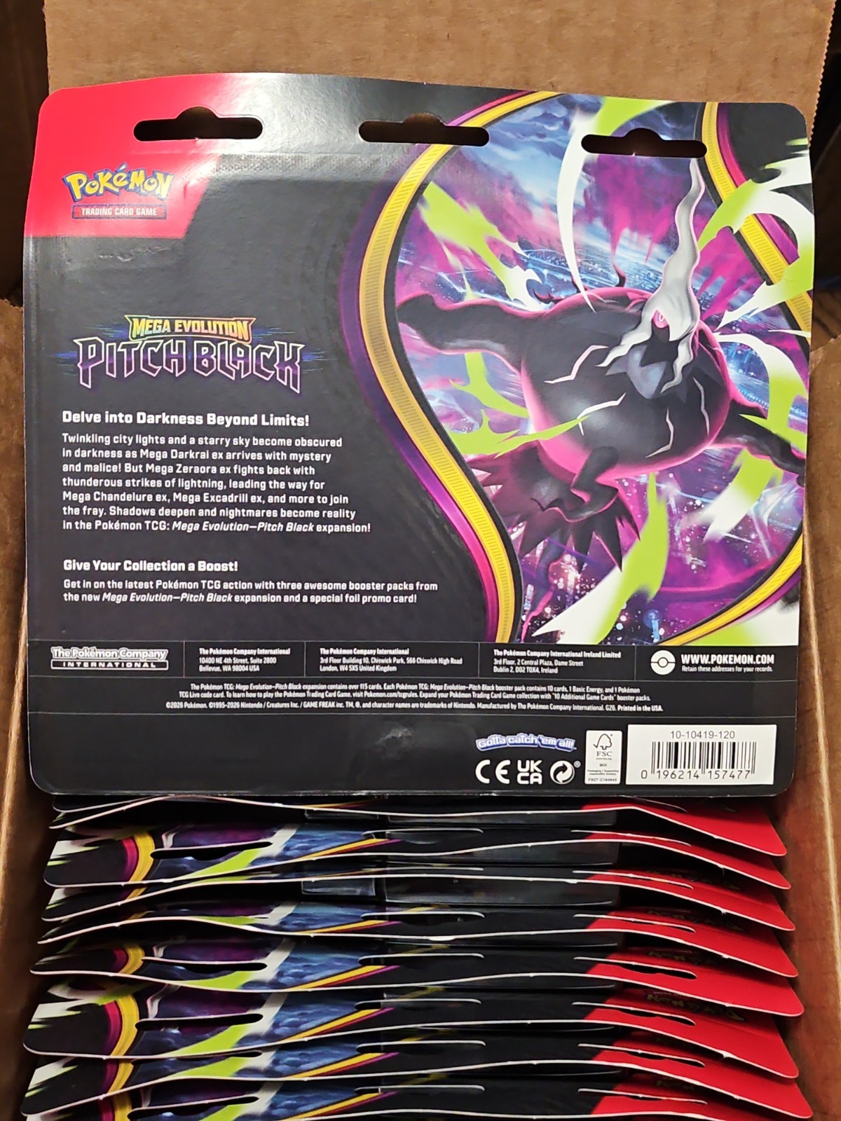 🔥1x TCG Pokemon Pitch Black 3 Pack Blister Factory Sealed Binacle Promo🔥 Read