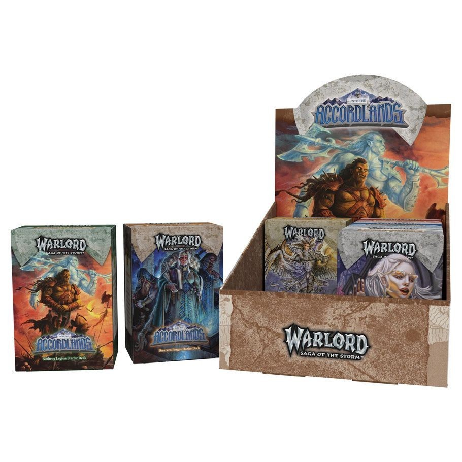 Warlord: Saga of the Storm TCG Into the Accordlands Starter Deck Display – All 6