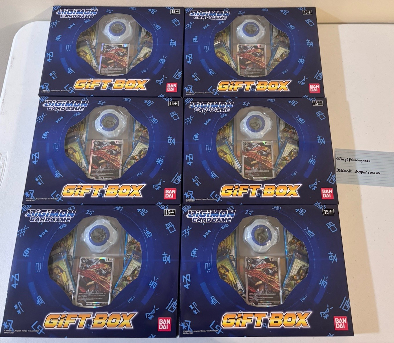 6x Bandai 2021 Digimon TCG Card Game Gift Box | Factory Sealed, Read Desc