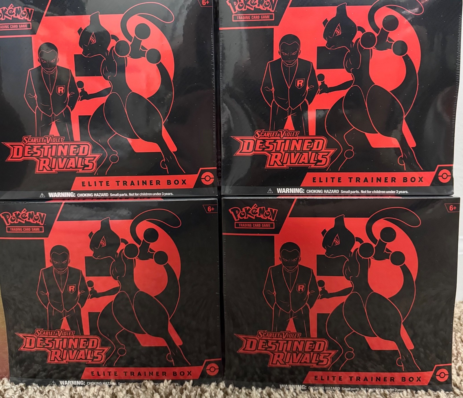 Pokémon TCG: Scarlet & Violet Destined Rivals Elite Trainer Box SEALED LOT OF 4