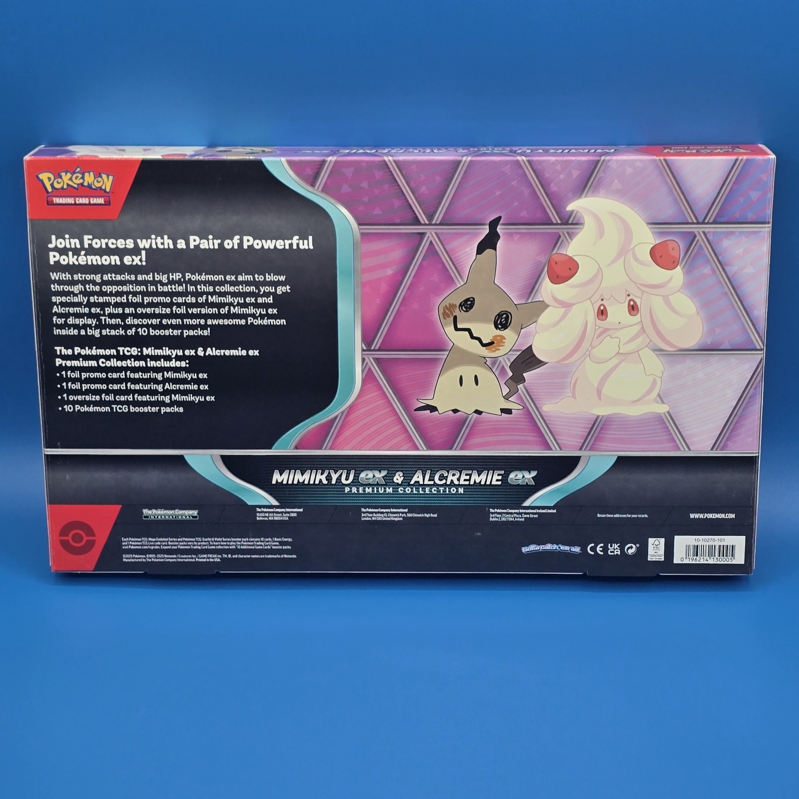 Sealed Pokemon TCG: Mimikyu ex & Alcremie ex Premium Collection Box (10 packs)