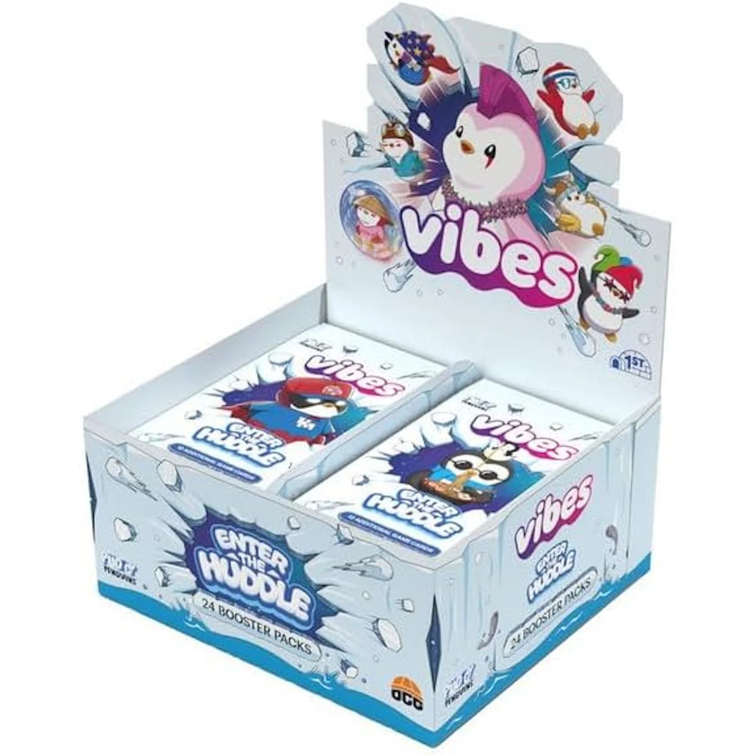 Vibes Pudgy Penguins TCG: Enter the Huddle 1st Edition Booster Box – 24 Packs