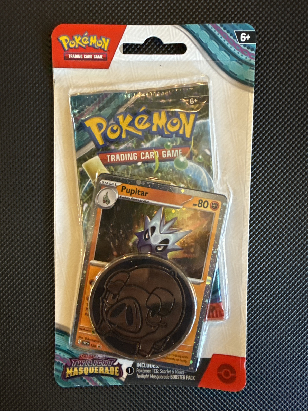 Pokemon Scarlet & Violet Twilight Masquerade Pupitar Blister New Sealed Unopened