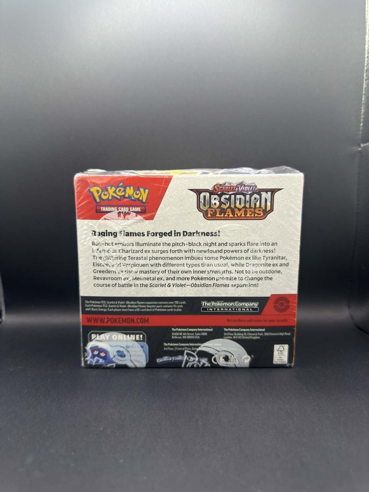 Pokémon TCG Scarlet Violet Obsidian Flames Booster Box 36 Packs New and Sealed