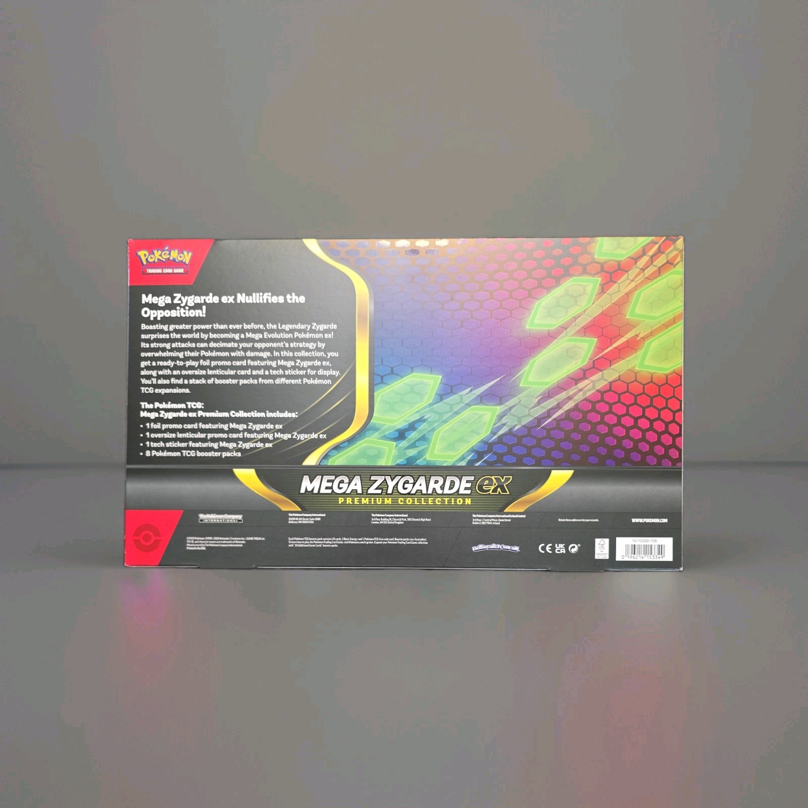 Pokémon Mega Zygarde EX Premium Collection Box Promo Booster Lenticular Sticker