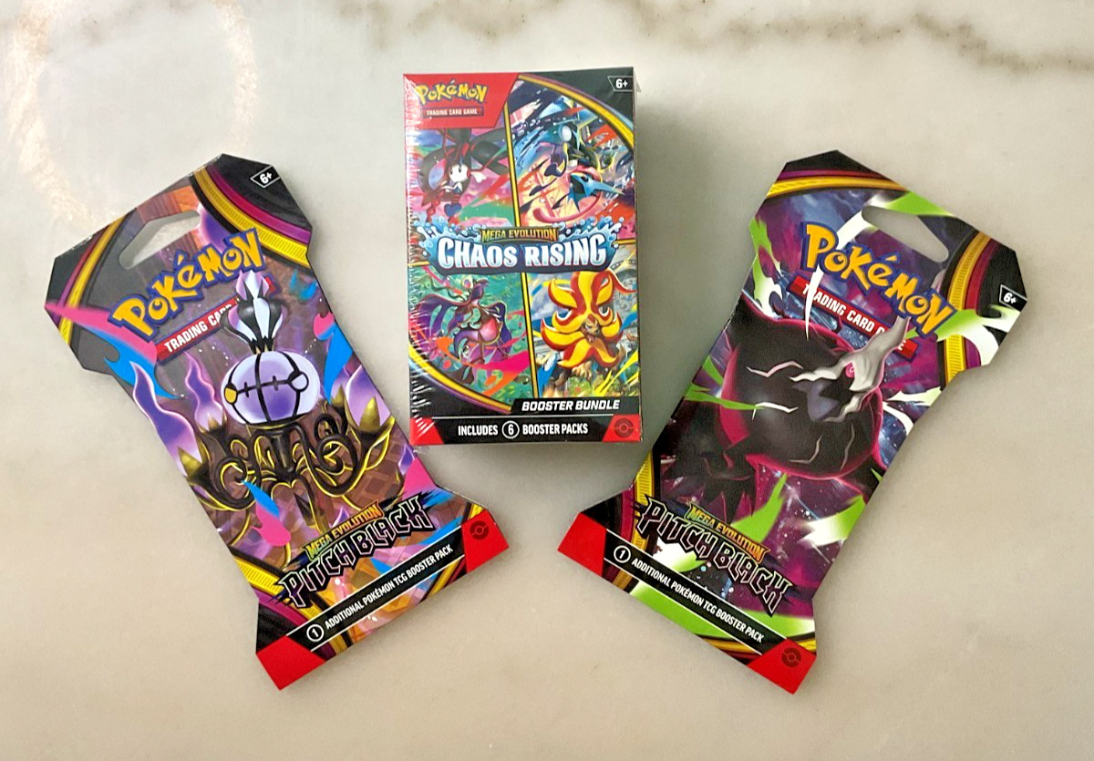 Pokemon Chaos Rising Booster Bundle ME04 + 2 Pitch Black Booster Packs!