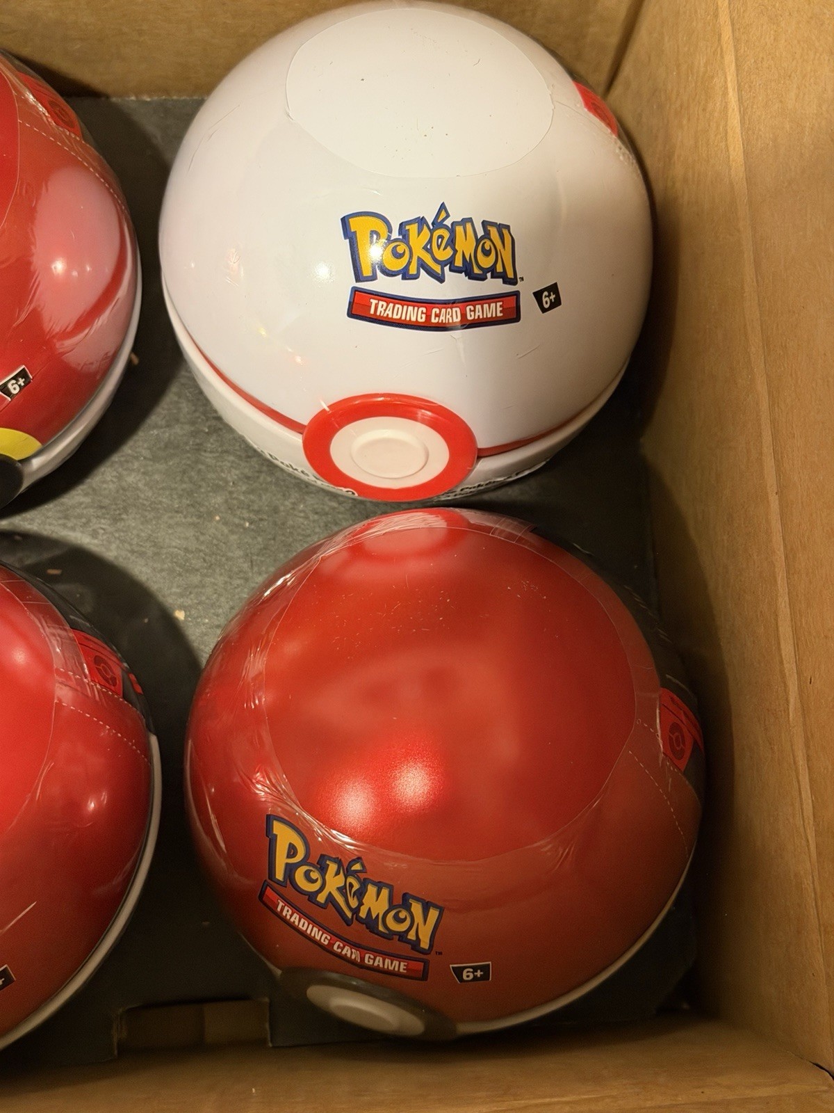 Costco Pokémon TCG Pokeball Tin Lot of 6 Balls – 18 Booster Packs Sealed (G25)