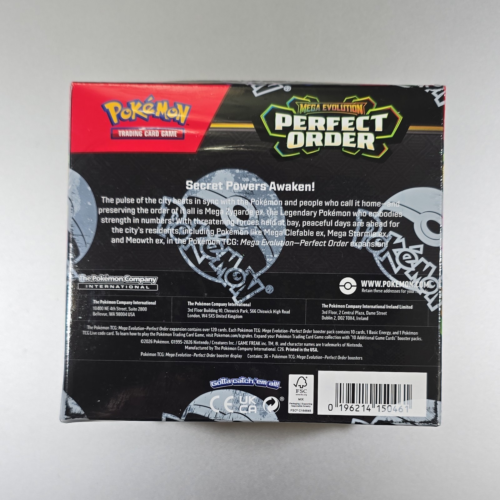 Pokemon Mega Evolution Perfect Order Booster Box Factory Sealed