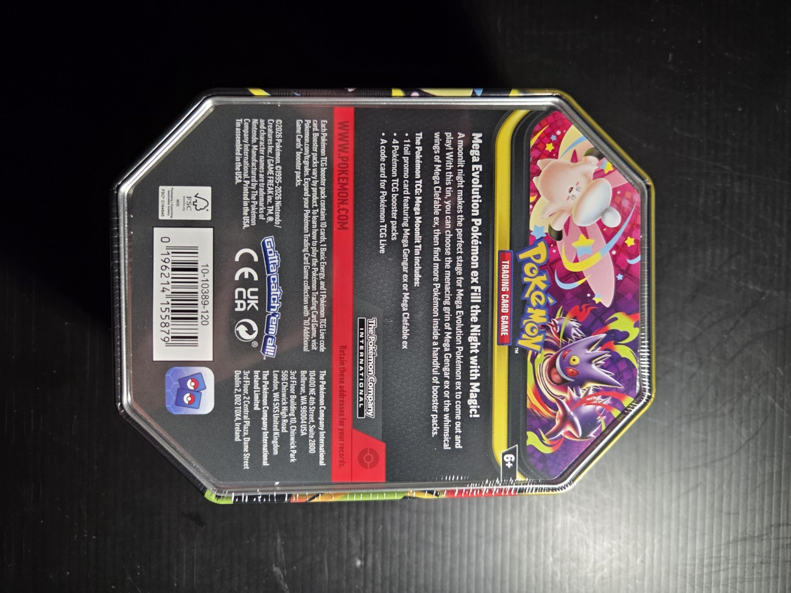 Pokémon TCG Mega Gengar EX Box 2015 English 60 Cards Oversized Card