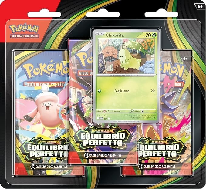 Pokemon Megaevolution Perfect Balance Blister 3 Envelopes Sealed ITALIAN